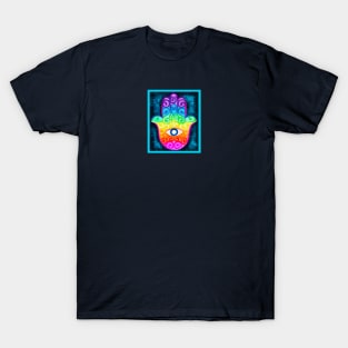 Rainbow Hamsa Evil Eye Protection Amulet T-Shirt